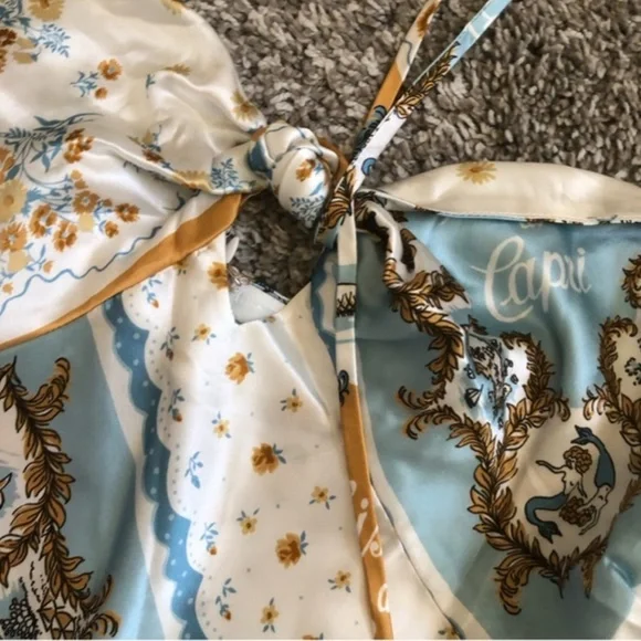 Reformation Sorrentine Silk Dress - L'Isola Di Capri - Picture 4 of 7